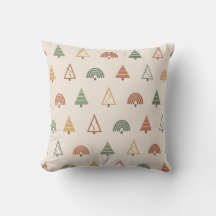 Boho Kerstbomen Terracotta Salie Worp Kussen