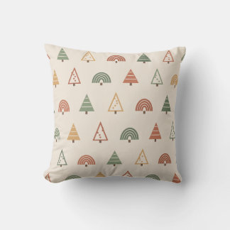 Boho Kerstbomen Terracotta Salie Worp Kussen