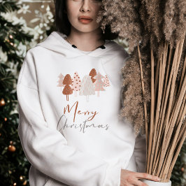 Boho Kerstboom Hoodie – Hygge Vakantiestijl