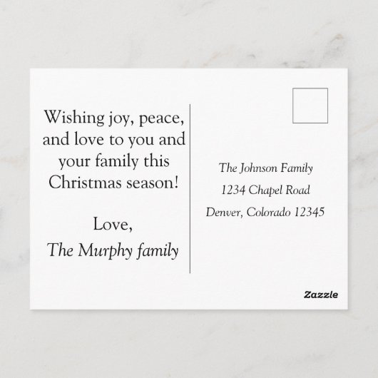 Boho Kerstboom Joy Vrede Liefde Kleurrijk Briefkaart (Achterkant)