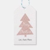 Boho Kerstboom Kerstmis Cadeautag Cadeaulabel (Voorkant)