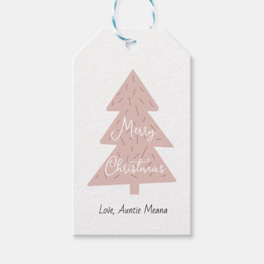 Boho Kerstboom Merry Christmas Cadeaubijsluiting Cadeaulabel (Voorkant)