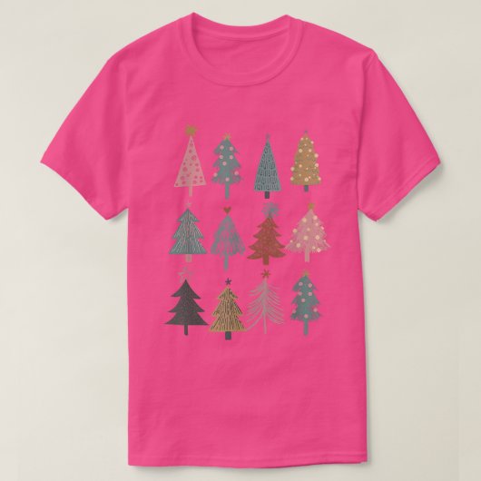 Boho kerstboom Merry kerst Matching Chris T-shirt (Design voorkant)