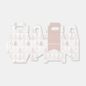 Boho Kerstboom Pattern Dusty Pink Holiday Bedankdoosjes (Uitgevouwen)