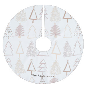 Boho Kerstboom Pattern Dusty Pink Holiday Kerstboom Rok