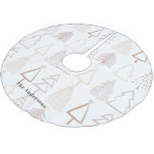 Boho Kerstboom Pattern Dusty Pink Holiday Rok (Gekanteld)