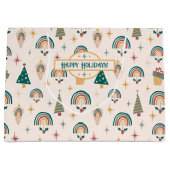 Boho kerstcadeauzak groot cadeauzakje (Voorkant)