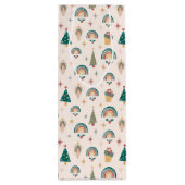 Boho kerstcadeauzak wijn cadeautas (Achterkant)