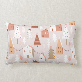 Boho Kerstdorp Lumbar Pillow Kussen