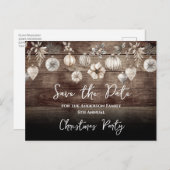 Boho Kerstfeest Save the Date Briefkaart (Voorkant / Achterkant)