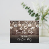 Boho Kerstfeest Save the Date Briefkaart (Staand voorkant)