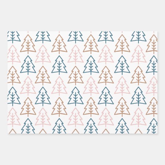 Boho Kerstfeestdag Inpakpapier Vel (Voorkant 3)