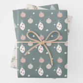 Boho Kerstfeestvieren Inpakpapier Vel (In situ)