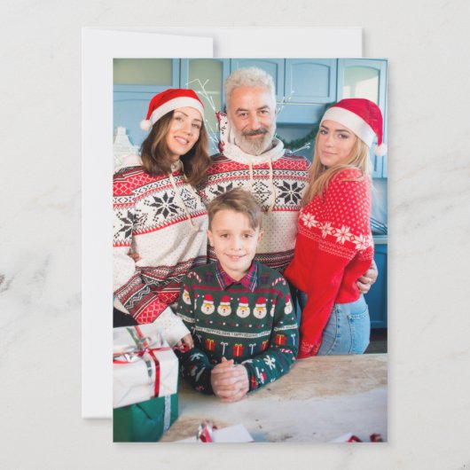 Boho Kerstfoto Retro Holiday (Achterkant)