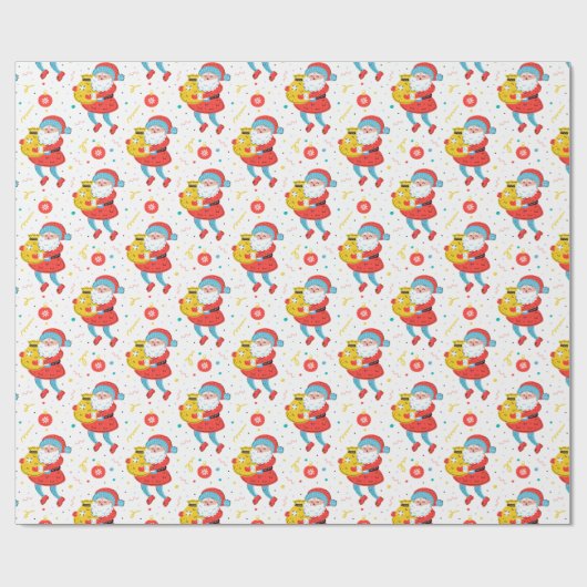 Boho kerstkerstkerstpapier cadeaupapier (Vlak)