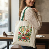 Boho Kerstmis Boerderij Verse Bomen Truck Tote Bag