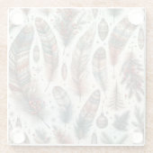 Boho Kerstmis Glazen Onderzetter (Achterkant)