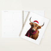 Boho Kerstmis Highland Koe T-Shirt (1) Planner (Display)