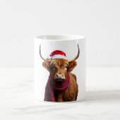 Boho Kerstmis Highland Koe T-Shirt Koffiemok (Center)