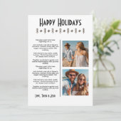 Boho Kerstmis Kaart Fotoserie Update Letter (Staand voorkant)