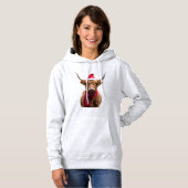 Boho Kerstmis Kerst Hoogland Koe T-shirt (4) (Voorkant volledig)