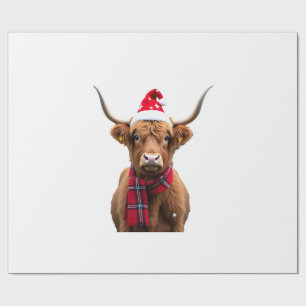Boho Kerstmis Kerstmis Hoogland Koe T-Shirt (4) Cadeaupapier