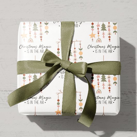 Boho Kerstmis Magic Feestelijke Vakantie Cadeaupapier