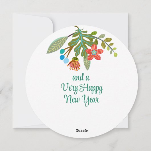 Boho Kerstmis met feestdag Kaart (Achterkant)