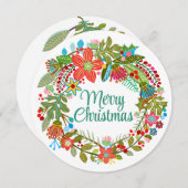 Boho Kerstmis met feestdag Kaart (Voorkant / Achterkant)