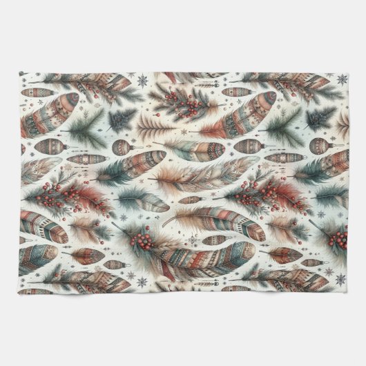 Boho Kerstmis Theedoek (Horizontaal)