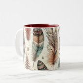 Boho Kerstmis Tweekleurige Koffiemok (Voorkant links)