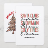 Boho Kerstmis Typografie Citaat Groet Feestdagenkaart (Voorkant / Achterkant)