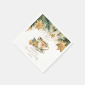 Boho Kerstmis winter bruiloftsborrel theepartij Servet (Hoek)