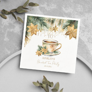 Boho Kerstmis winter bruiloftsborrel theepartij Servet