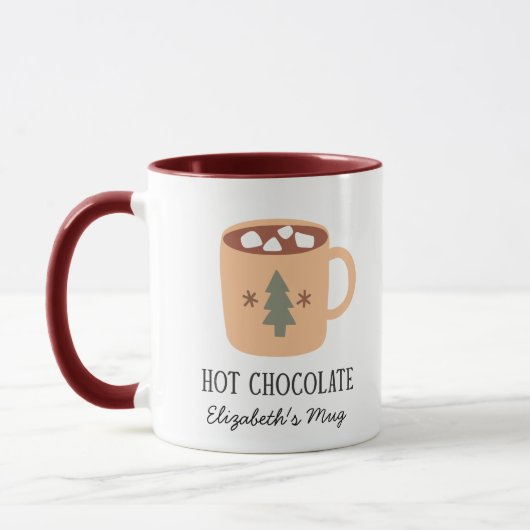 Boho Kerstmok Kerst Warm Chocolade Mok (Links)