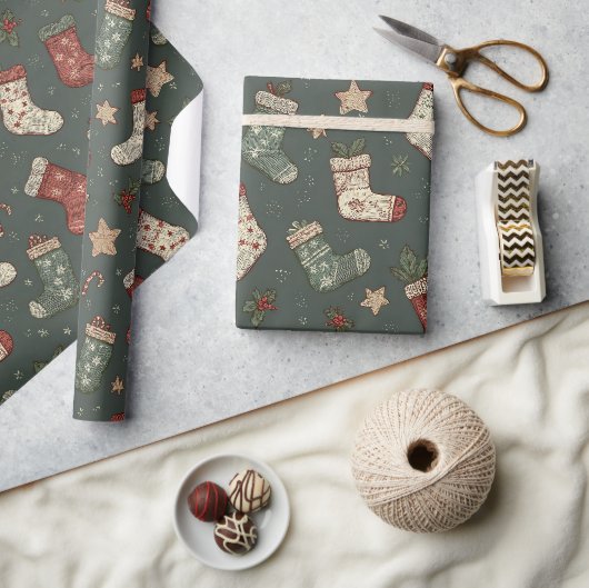 Boho Kerstmuts Inpakpapier (Crafts)