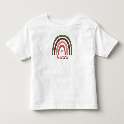 Boho Kerstregenboog, gepersonaliseerd Kinder Shirts (Voorkant)