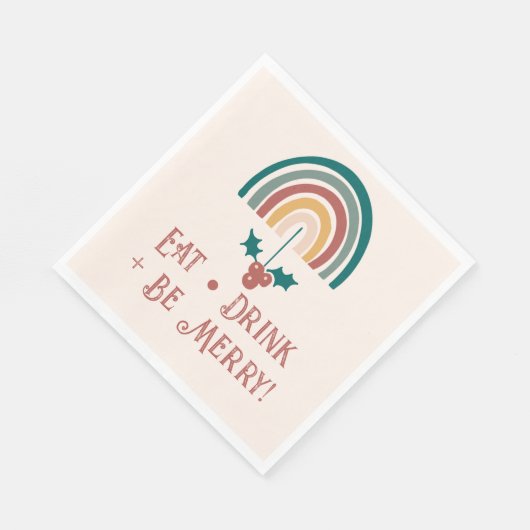 Boho Kerstregenboog Servet (Hoek)