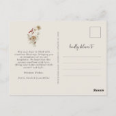 Boho Kerstvakantie Ansichtkaart Briefkaart (Achterkant)