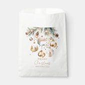 Boho Kerstvakantie besneeuwde dennen gouden ballet Bedankzakje (Voorkant)