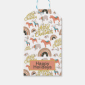 Boho Kerstvakantie Cadeaulabel (Voorkant)