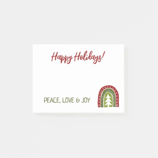 BoHo Kerstvakantie vrede liefde en vreugde op maat Post-it® Notes (Voorkant)