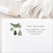 Boho kerstversieringen minimalistisch modern etiket (Insitu)