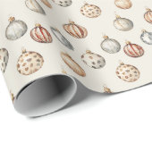 Boho Kerstversieringen Warm  Winter Cadeaupapier (Rol Hoek)