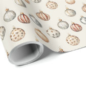 Boho Kerstversieringen Warm  Winter Cadeaupapier (Rol Hoek)