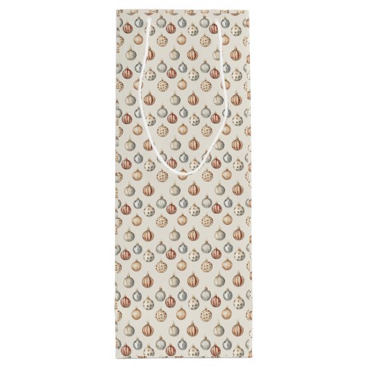 Boho Kerstversieringen Warm  Winter Wijn Cadeautas (Achterkant)