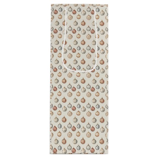 Boho Kerstversieringen Warm  Winter Wijn Cadeautas (Voorkant)