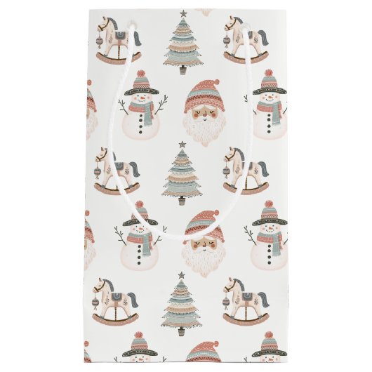 Boho Kerstvreugde Vakantie Klein Cadeauzakje (Voorkant)