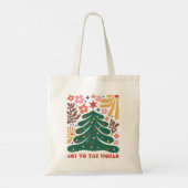 Boho kerstvreugde voor de wereld tote bag (Achterkant)