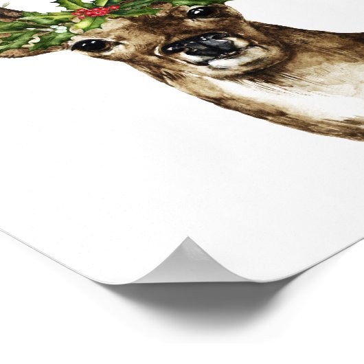 Boho kerstwandafdrukken poster (Hoek)